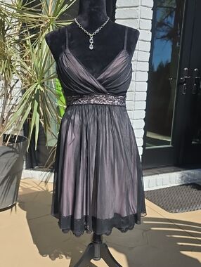 Black Lace-Waist Mini Dress